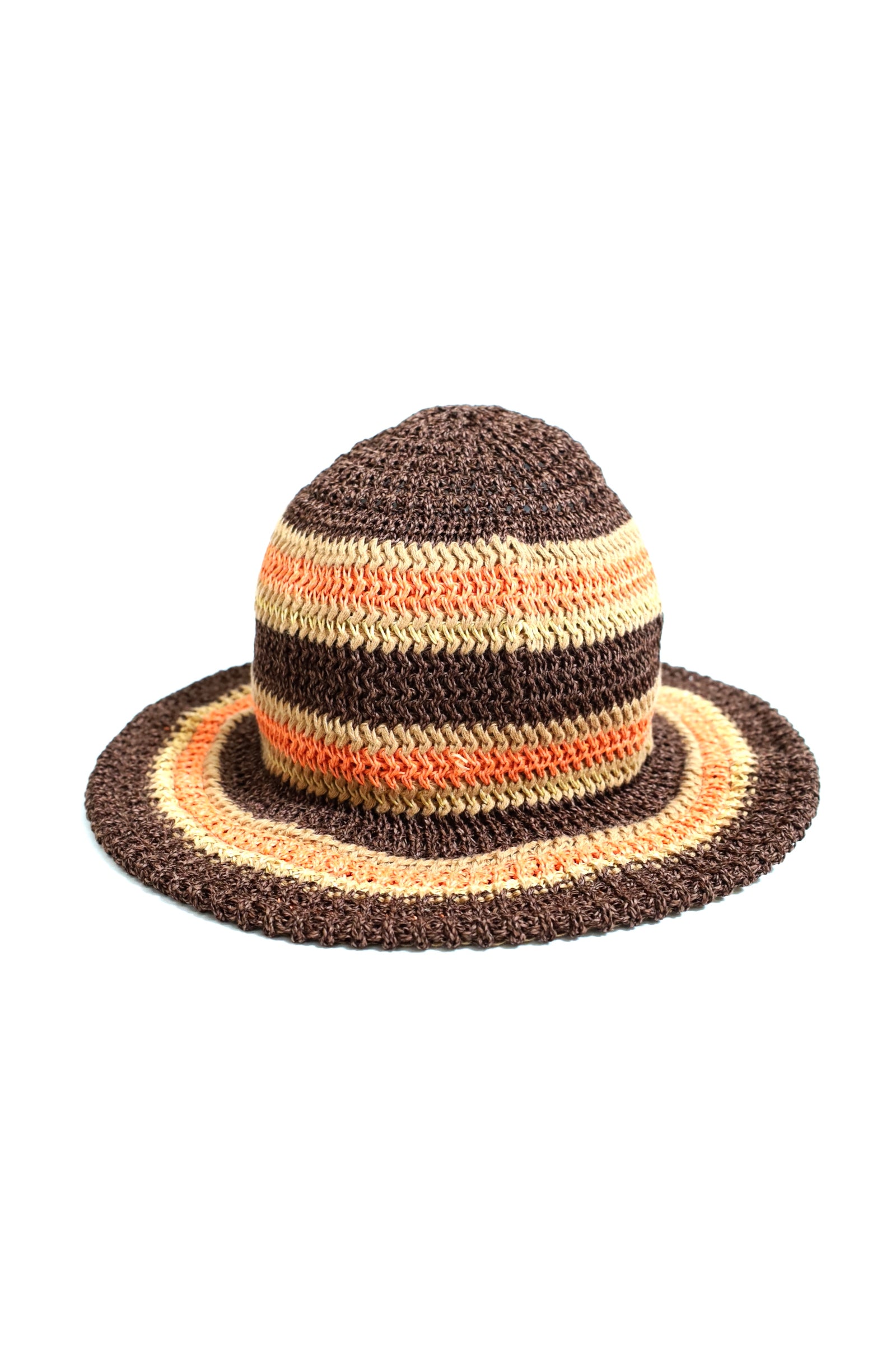 国産品 / Mountaineering White Paper/Cotton Hat-Brown Crusher Knittd 帽子