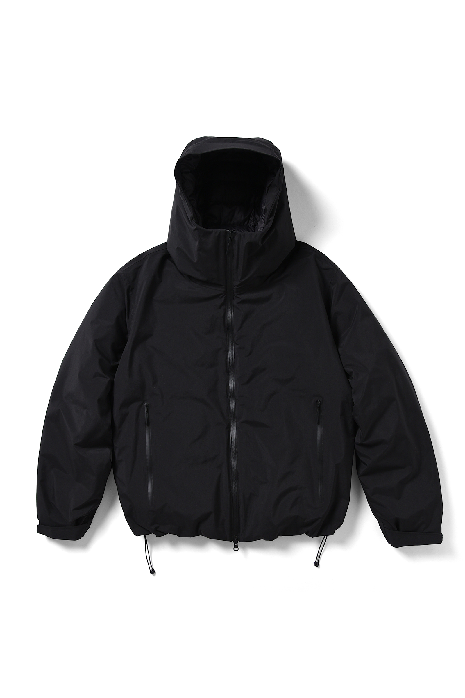 ES.1 / 3lyr down Hoodie - Black – redtriangle