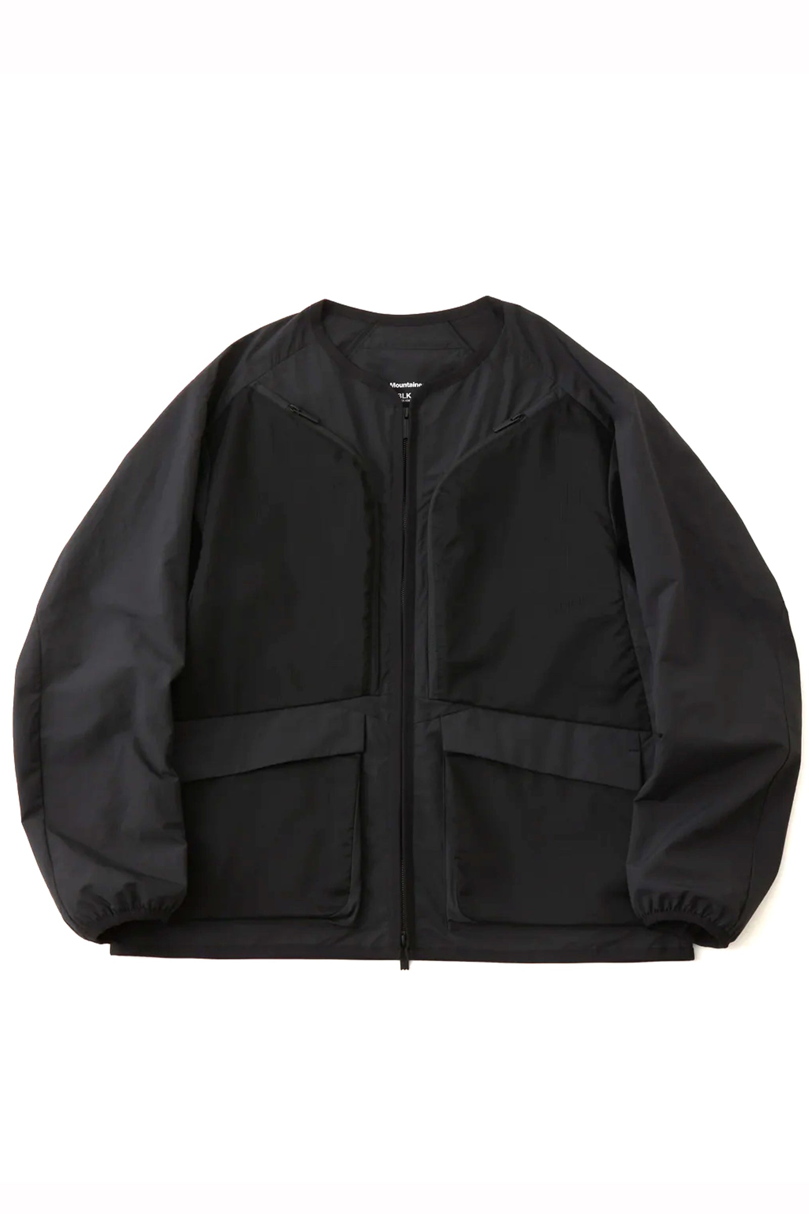 BLK / POLYESTER TAFFETA NO COLLAR BLOUSON - BK2471203 BLK / POLYESTER TAFFETA NO COLLAR BLOUSON - BK2471203