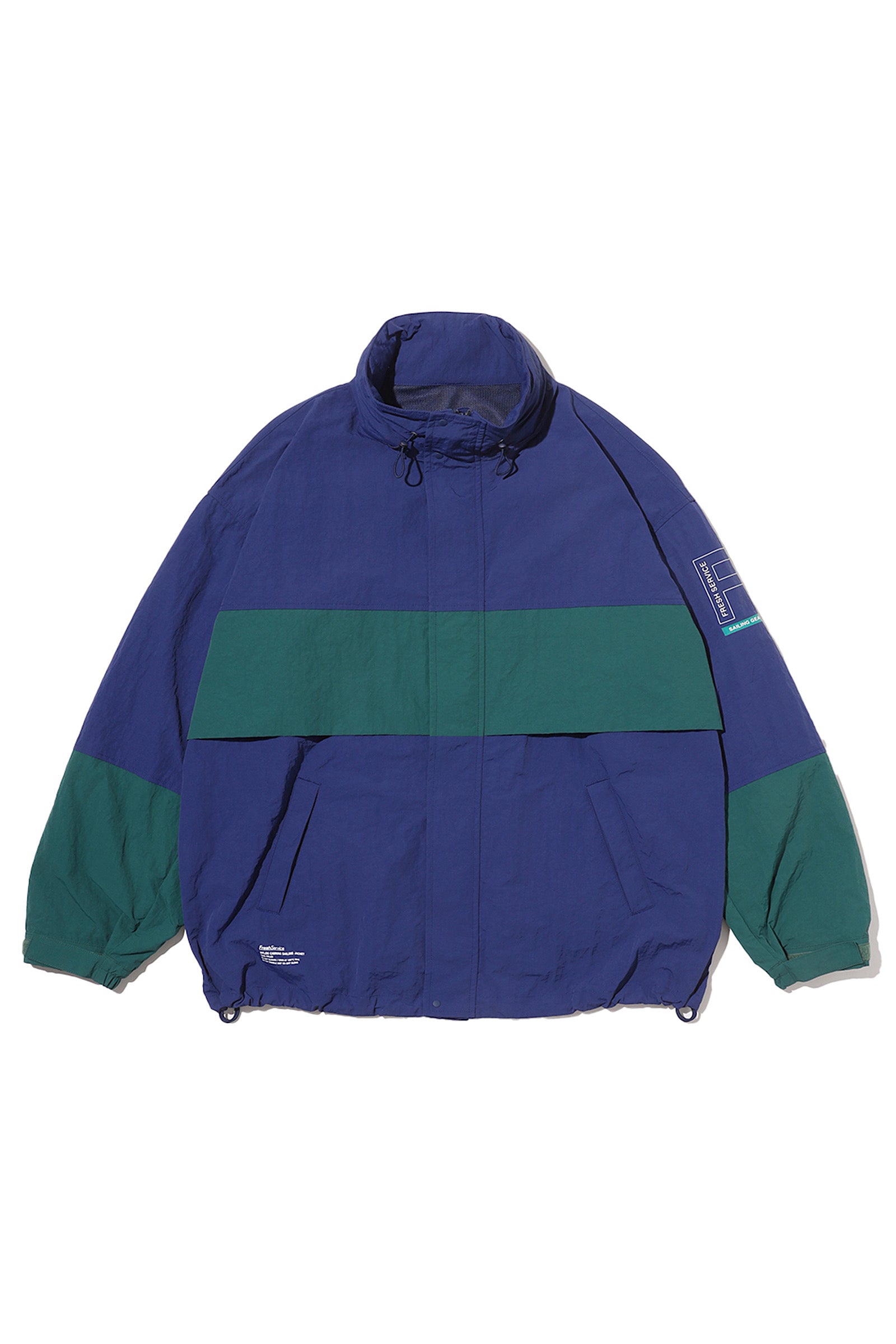Fresh Service / NYLON CANVAS SAILING JACKET - Blue×Green – redtriangle