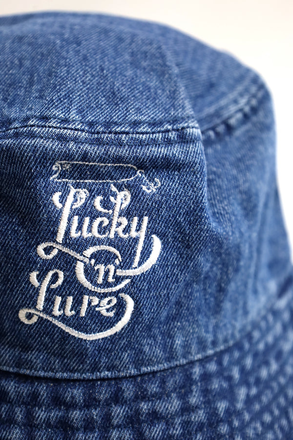 Lucky 'n' Lure / Bucket Hat-Denim