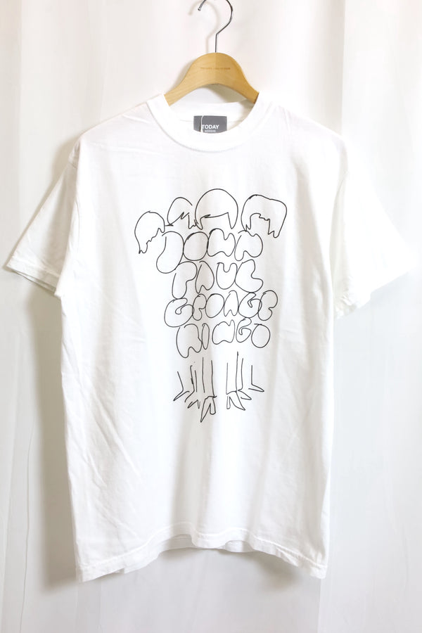 TODAY edition /Band #2 SS Tee（THE BEATLES）- White