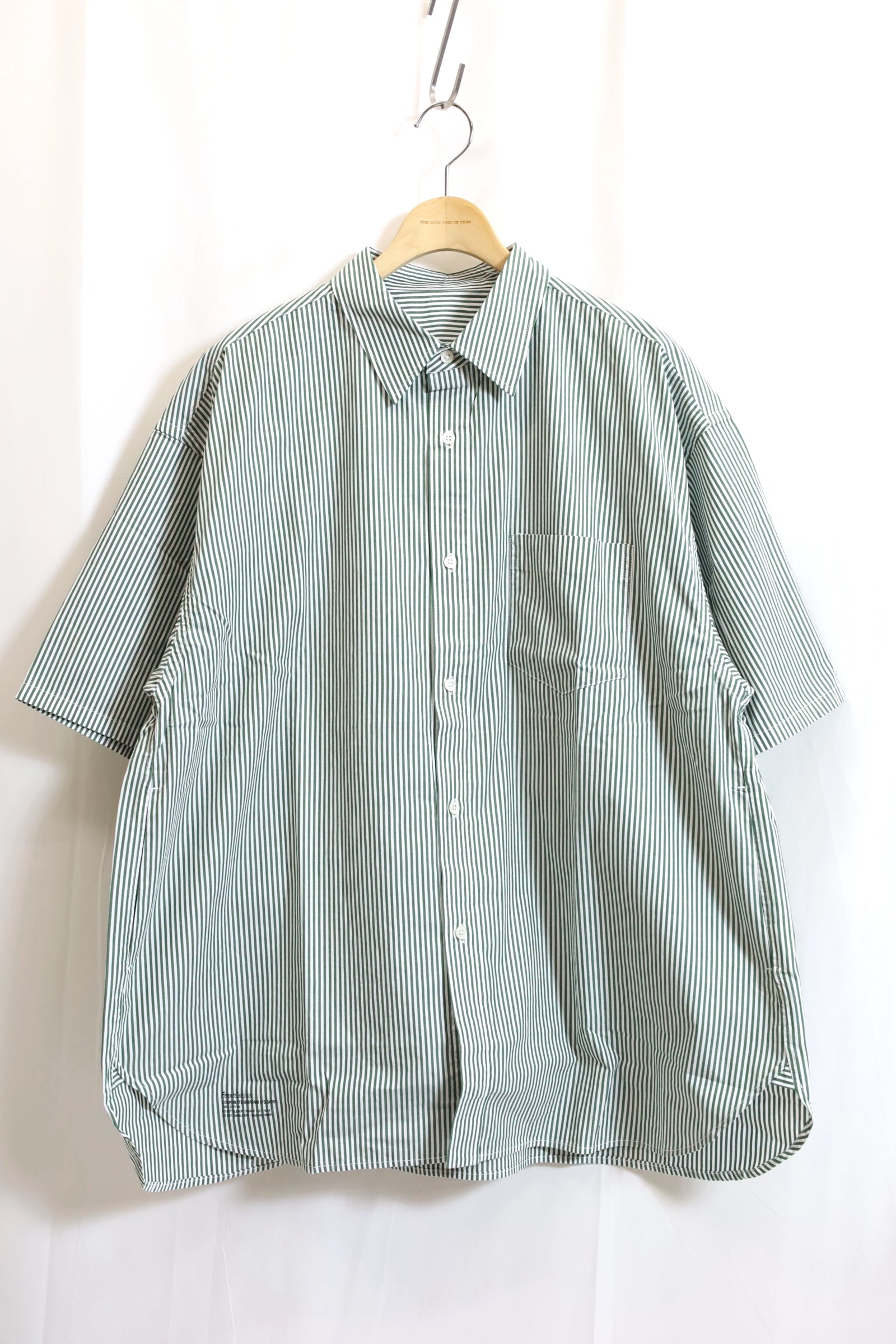 Fresh Service / CORPORATE UNIFORM S/S SHIRT - Green Stripe 