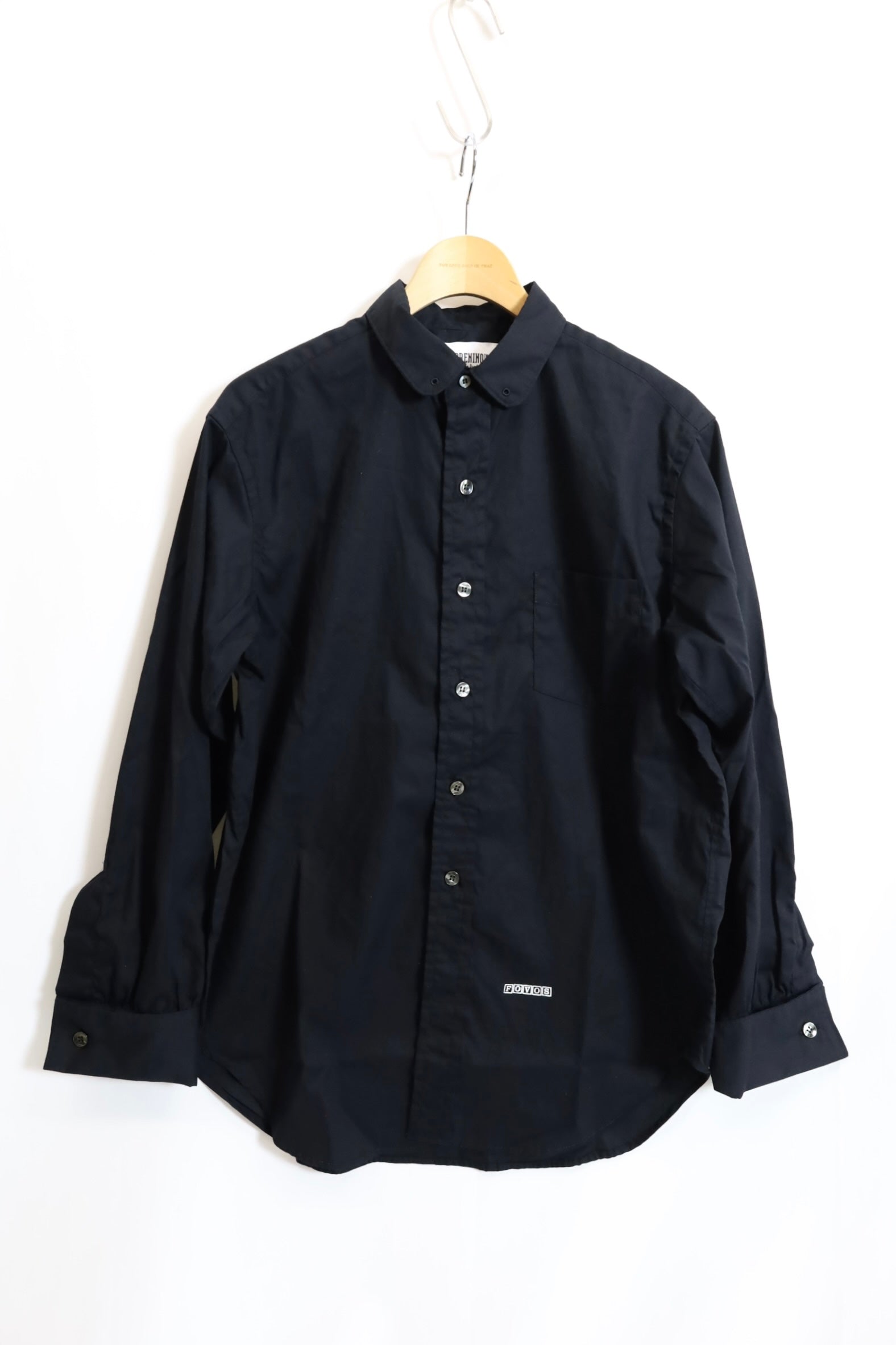 Hombre Nino / ROUND COLLAR SHIRT - Black – redtriangle