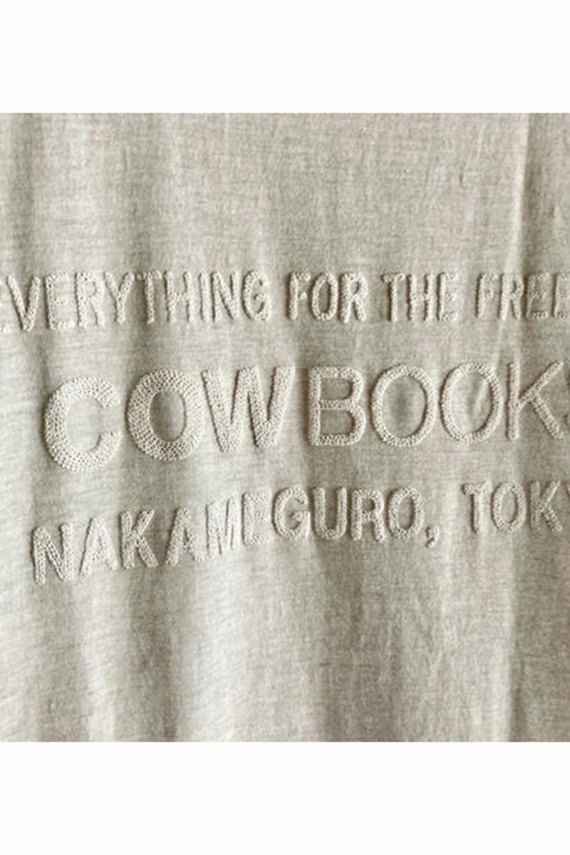COW BOOKS / Book Vendor T-shirt-Natural×White