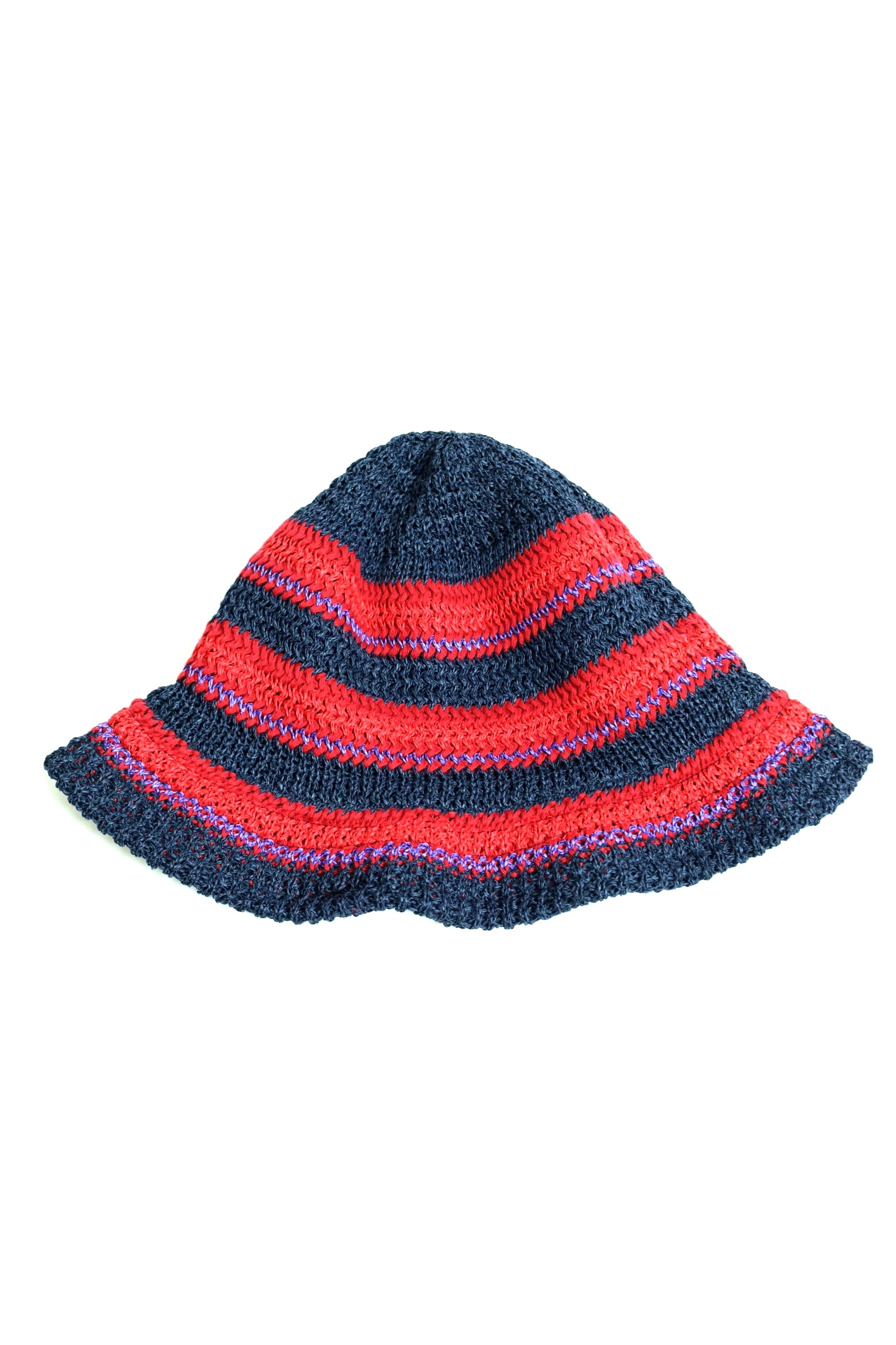 White Mountaineering / Paper/Cotton Knittd Crusher Hat-Navy