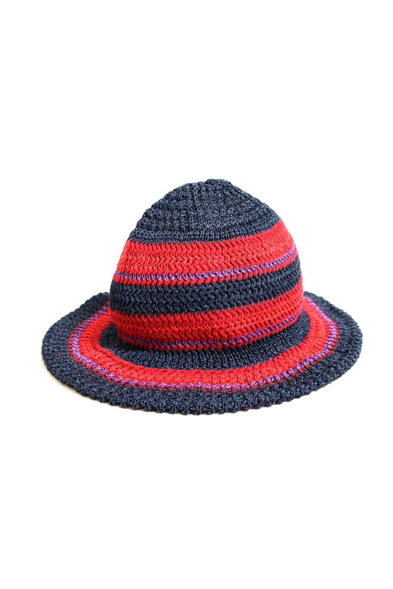 White Mountaineering / Paper/Cotton Knittd Crusher Hat-Navy