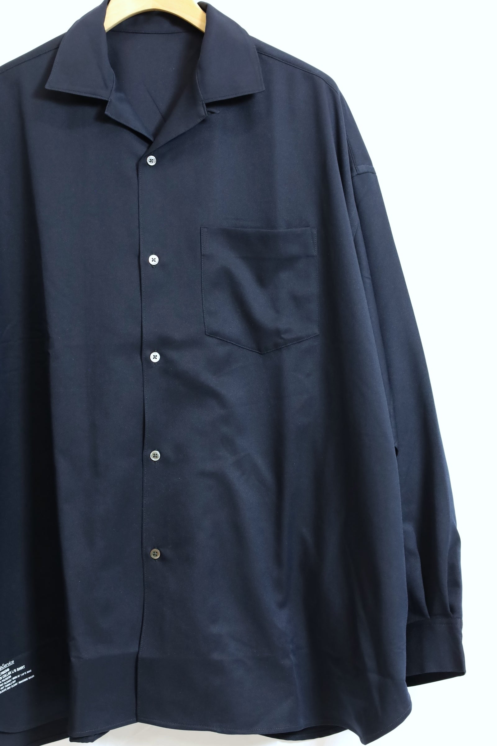【Fresh Service】OPEN COLLAR S/S SHIRT NVY Fresh Service / COOLFIBER OPEN COLLAR S/S SHIRT -Navy