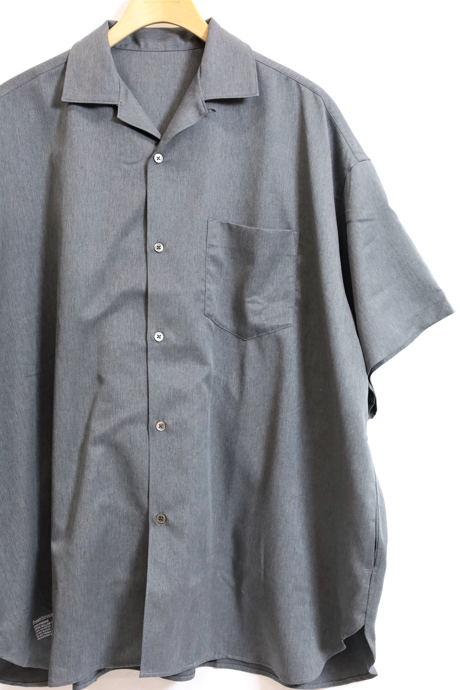 Fresh Service / COOLFIBER OPEN COLLAR S/S SHIRT - H.Gray – redtriangle