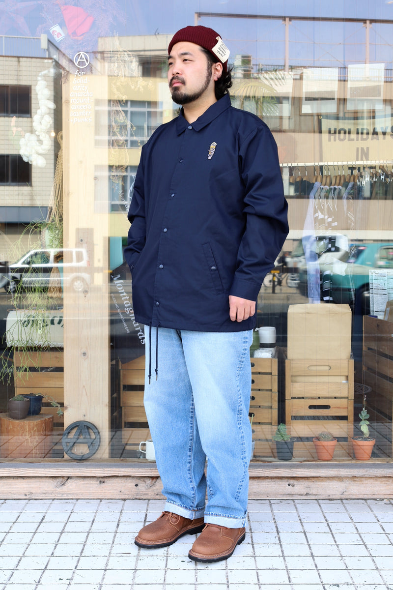 White Mountaineering / "BEER" Coach Jacket-Navy