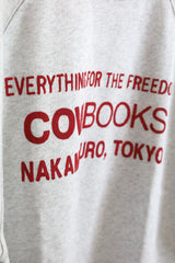 COW BOOKS / Book Vender Sweat-Tshirt-Ash×Red