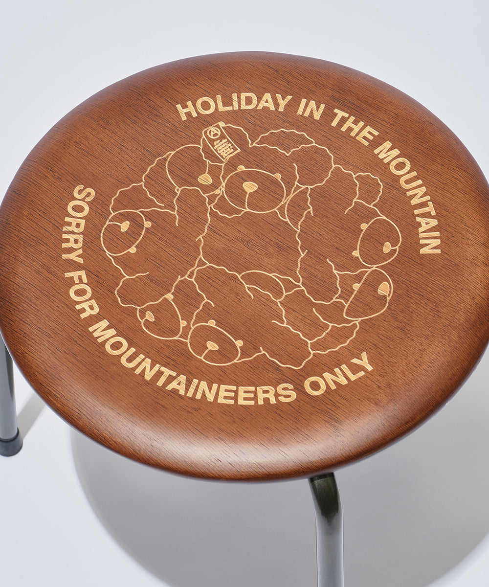 Mountain Research / Round Stool Low - HITM158（Kuma Wreath