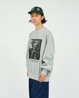 Fresh Service / AS×FS LIGHT OZ CREW NECK "LITHOGRAPH" - H.GRAY