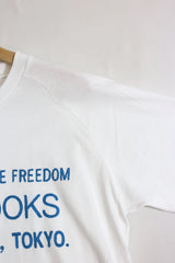 COW BOOKS / Raglan Sleeve T-shirt-White×Sax