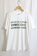 COW BOOKS / Raglan Sleeve T-shirt-White×Green