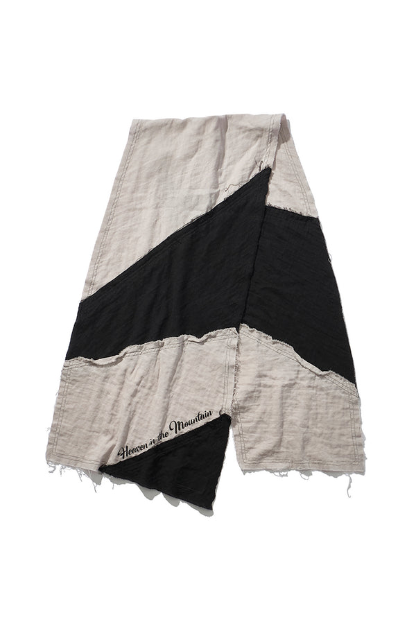 Mountain Research / Gauze Stole (long) - Black*L.Gray