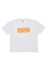 Riding Equipment Research / Logo Tee (MINE) - RER190/White*A.ORANGE