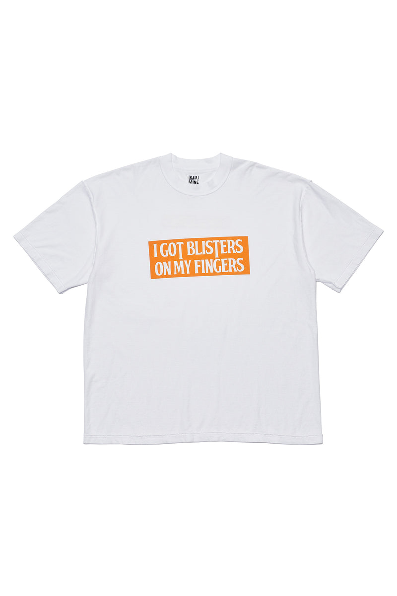 Riding Equipment Research / Logo Tee (MINE) - RER190/White*A.ORANGE