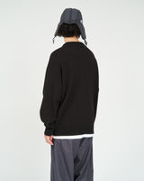 Fresh Service /  THERMAL JERSEY CREW NECK KNIT - BLACK