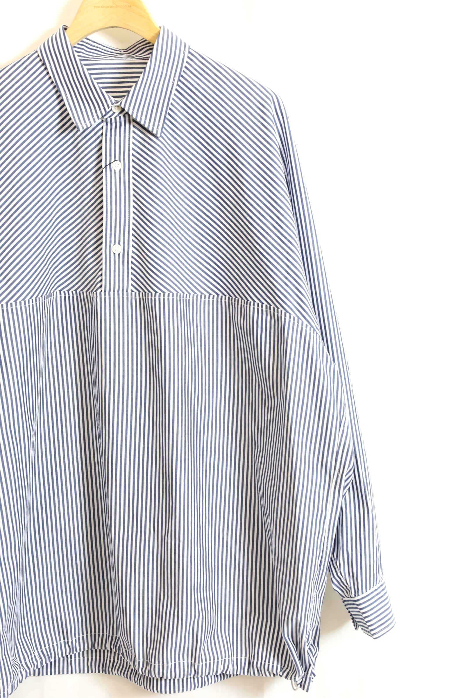 トップス Fresh Service Stripe Anorak Shirt FreshService 22AW CORPORATE STRIPE ANORAK SHIRT style