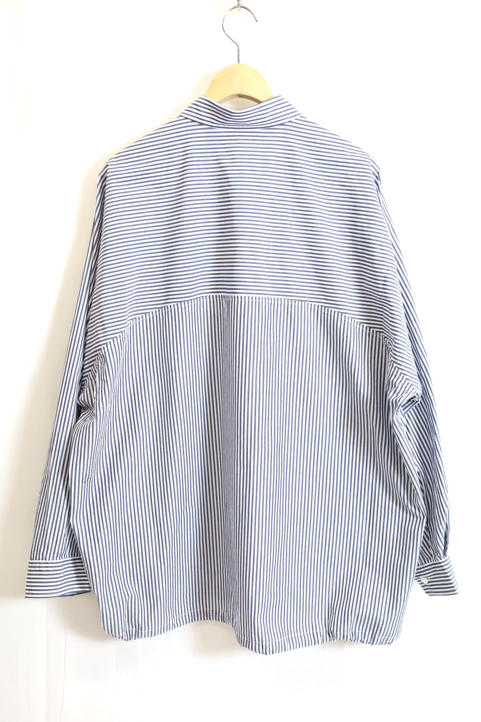 トップス Fresh Service Stripe Anorak Shirt Fresh Service CORPORATE STRIPE ANORAK SHIRT [NAVY STRIPE