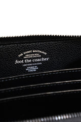 foot the coacher / Middle Zip Wallet-Black Embossed