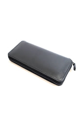 foot the coacher / Long Zip Wallet-Black Embossed