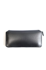 foot the coacher / Long Zip Wallet-Black Embossed