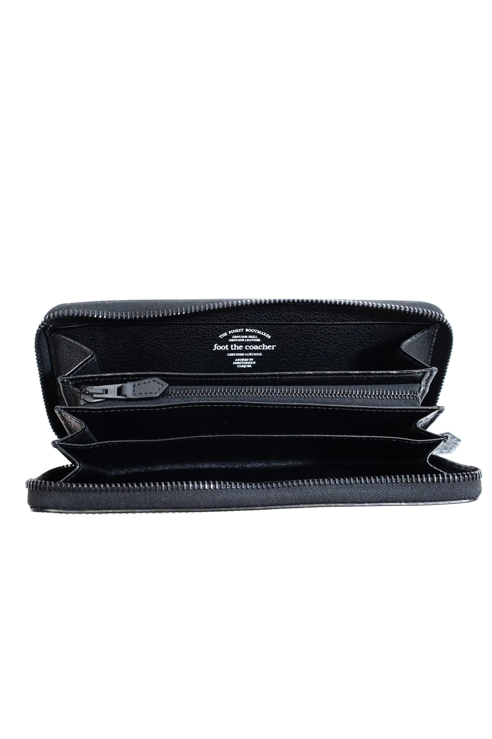 新品 foot the coacher LONG ZIP WALLET foot the coacher / Long Zip Wallet-Black Embossed – redtriangle