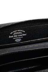 foot the coacher / Long Zip Wallet-Black Embossed