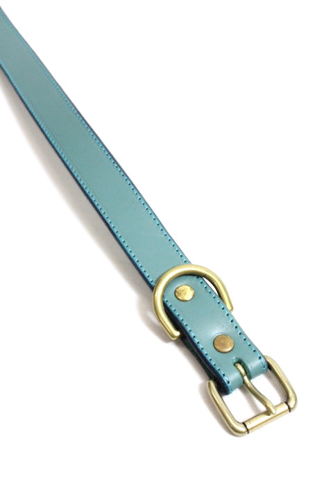 RE.ACT/BUTTERO LEATHER Narrow Belt-Turquoise