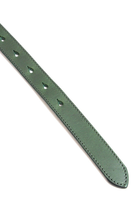 RE.ACT/BUTTERO LEATHER Narrow Belt-Green