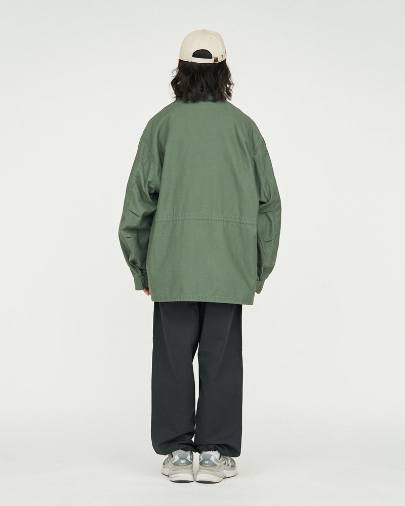 Fresh Service / Back Satin Field Jacket - Green