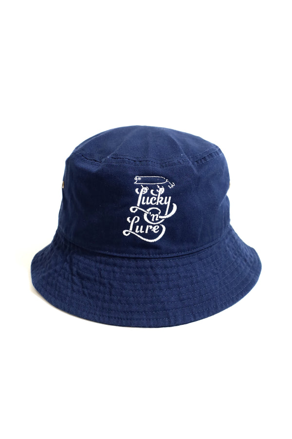 Lucky 'n' Lure / Bucket Hat-Navy