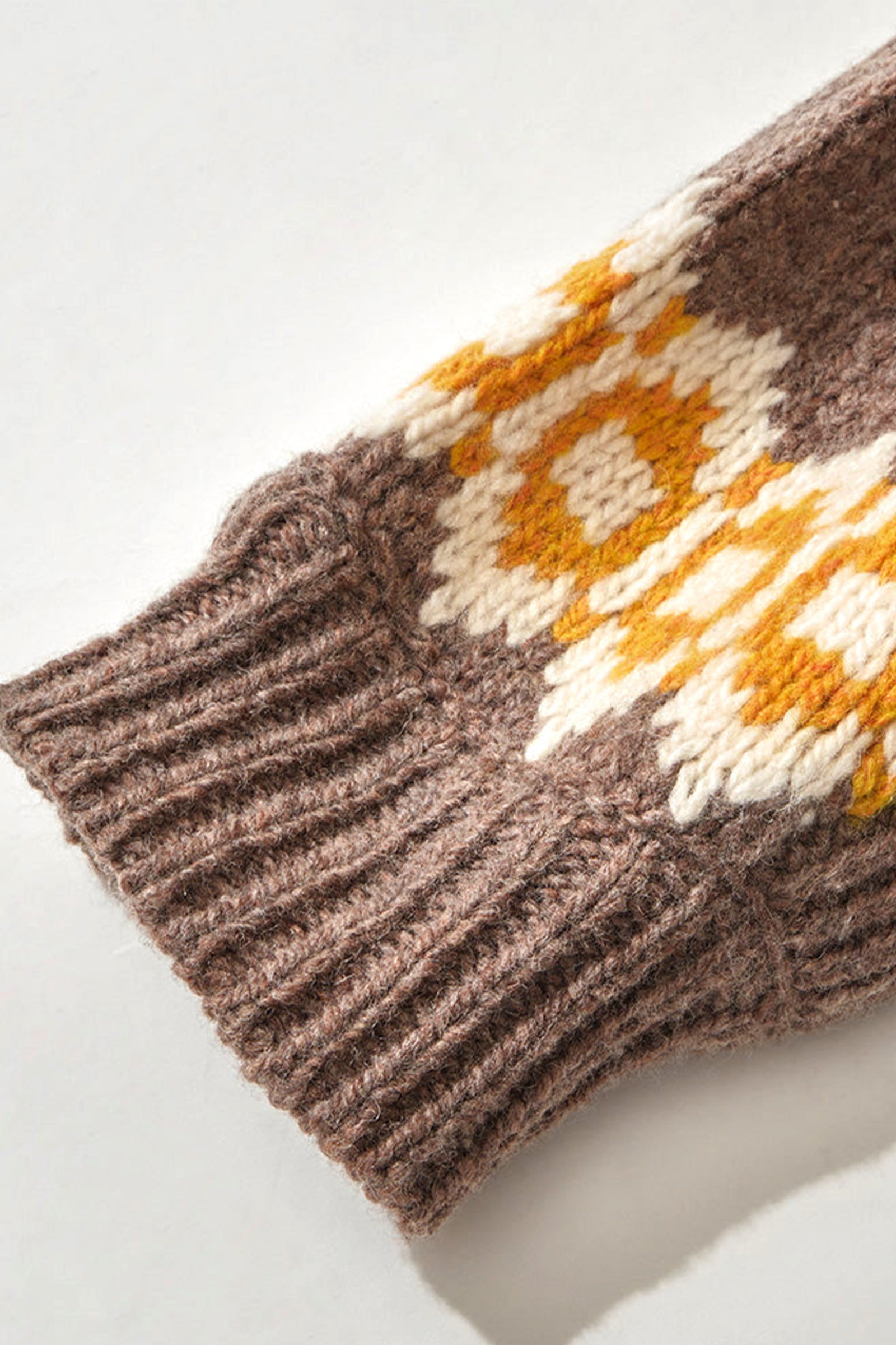 MOUNTAIN RESEARCH×BAMBOO SHOOTS / HIKING NORDIC SWEATER-Brown