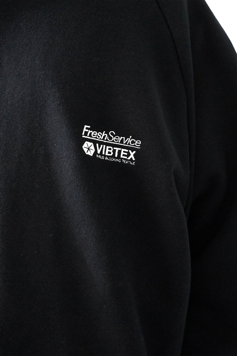 Fresh Service / VIBTEX for FreshService SWEAT PULL HOODIE - Black