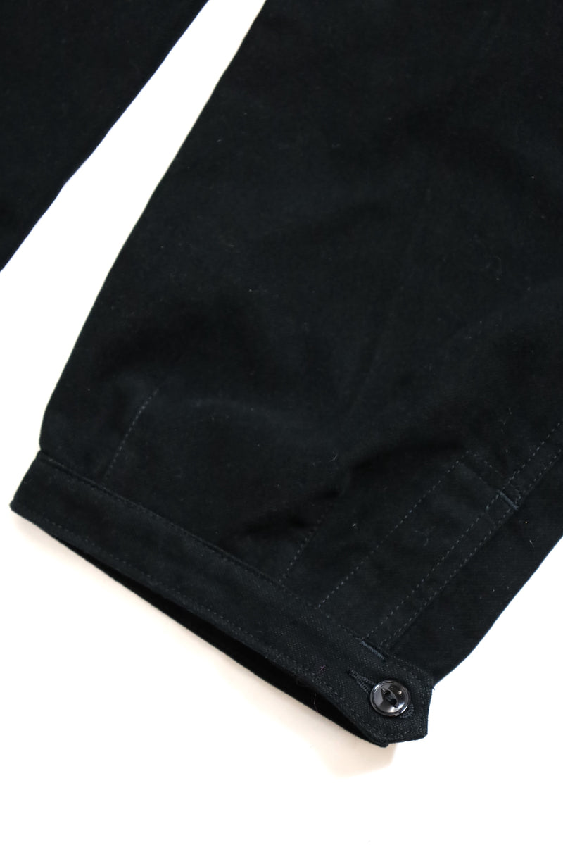 SASSAFRAS / Digs Crew Pants 4/5 - Dobby Cotton Suede-Black