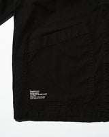 Fresh Service /  COTTON CANVAS LEATHER COLLAR WORK JACKET - BLACK
