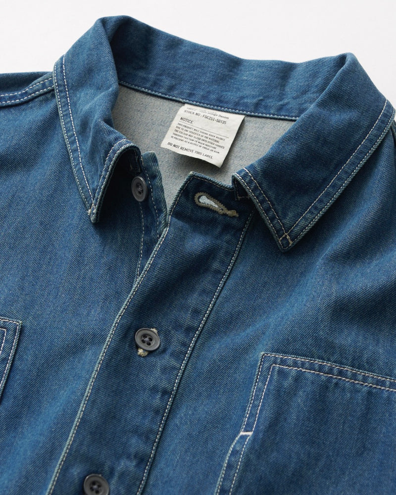 Fresh Service / Denim Pullover Shirt - Fade Indigo