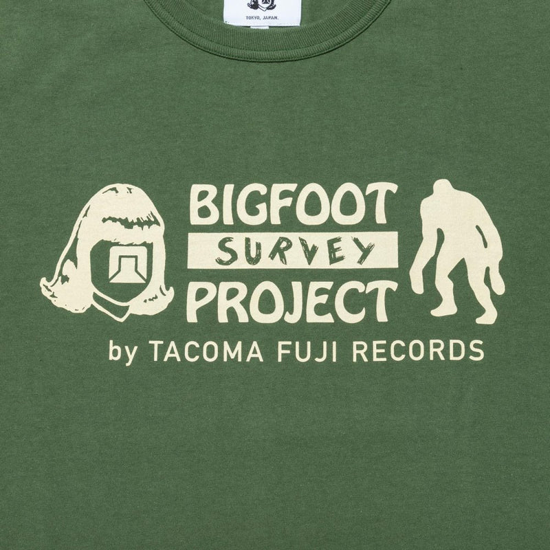 TACOMA FUJI RECORDS / BIGFOOT SURVEY PROJECT LOGO designed by Jerry UKAI-Forset Green