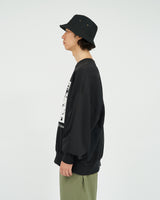 Fresh Service / AS×FS LIGHT OZ CREW NECK "LITHOGRAPH" - BLACK