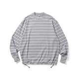 ES-U / Border LS  T-Shirt - Gray Border
