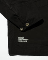 Fresh Service /  COTTON CANVAS LEATHER COLLAR WORK JACKET - BLACK