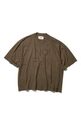 Mountain Research /Punctured Letters Tee "No Fun" - Brown