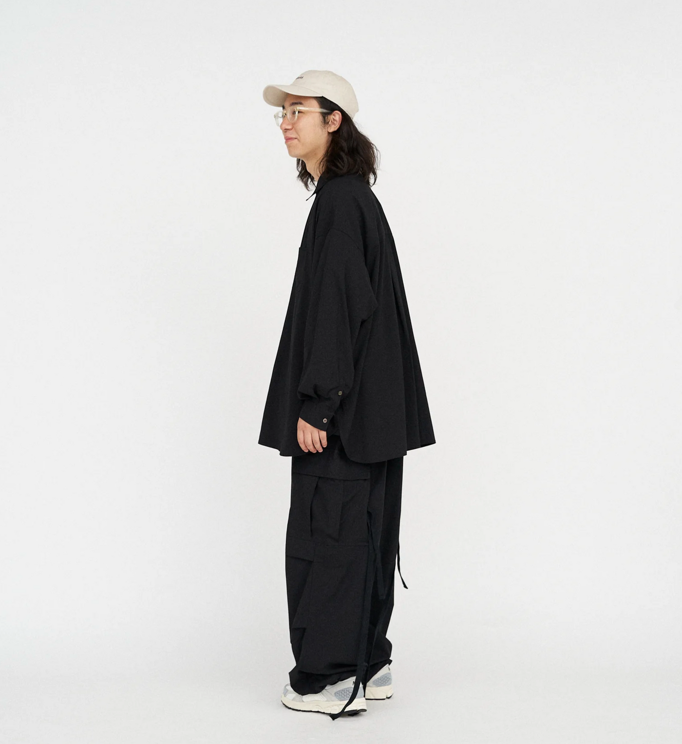 Fresh Service / MICRO TYPEWRITER CARGO PANTS - Black