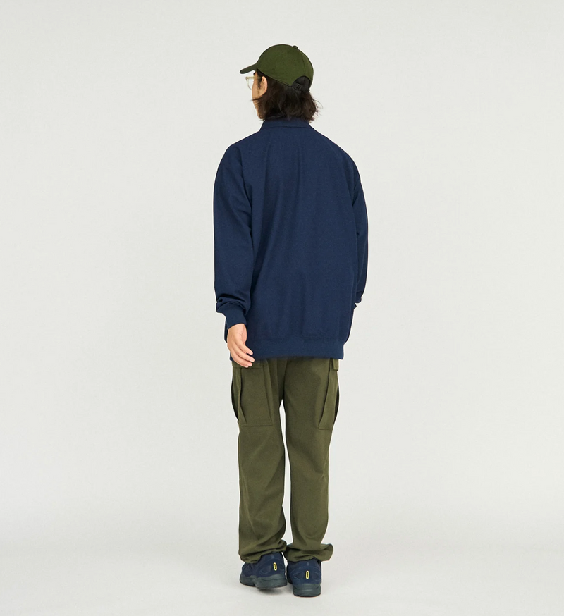 トップス FreshService DRY PIQUE JERSEY S/S POLO L FreshService / DRY PIQUE JERSEY NECK ZIP L/S POLO - NAVY