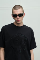 MISHKA / KEEP WATCH　Raised Emb  S/S Tee - Black