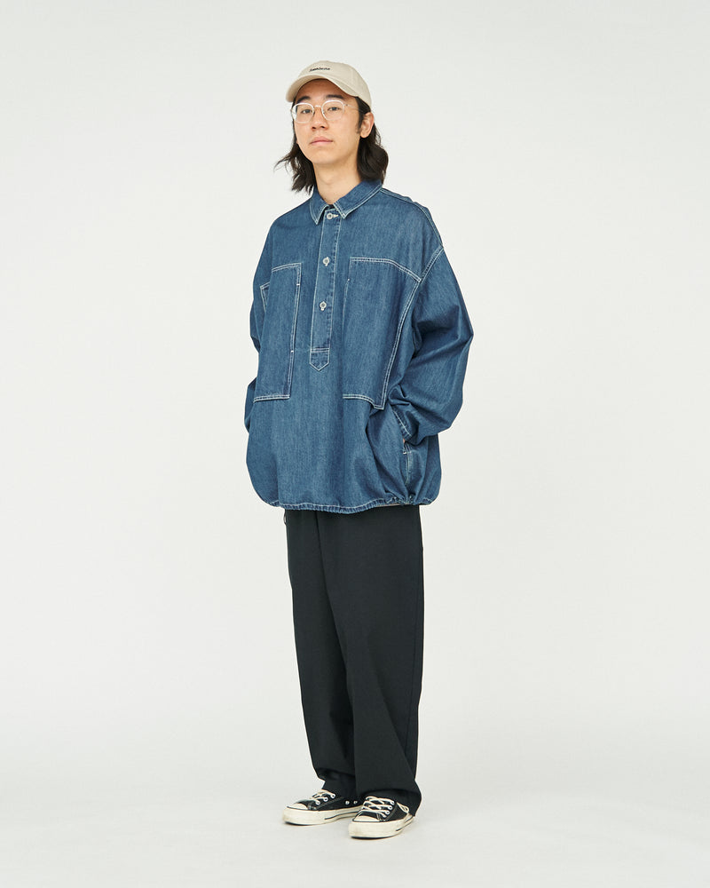 Fresh Service / Denim Pullover Shirt - Fade Indigo