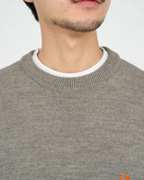 Fresh Service /  THERMAL JERSEY CREW NECK KNIT - GRAY