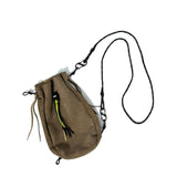 B:TOGETHER / "KINCHAKU" LEATHER SAND SUEDE